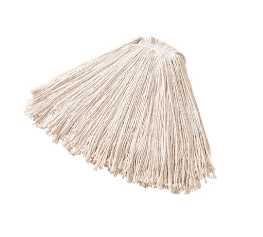 MOP HÚMEDO EXTRA GRANDE DE ALGODÓN DURA PRO, BLANCO, DIADEMA 1"