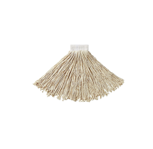 MOP HÚMEDO GRANDE DE ALGODÓN VALUE PRO, EXTREMOS CORTADOS, BLANCO, 5"