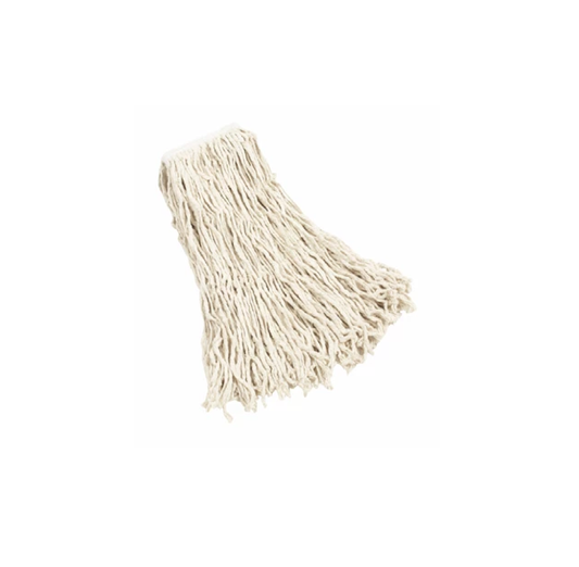 MOP HÚMEDO MEDIANO DE ALGODÓN VALUE PRO, EXTREMOS CORTADOS, BLANCO, 1"