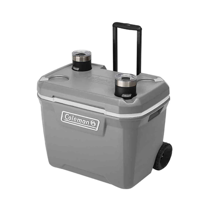 HIELERA 316 SERIES COOLER COLEMAN 65 QT, LLANTAS Y ASA DE TRANSPORTE