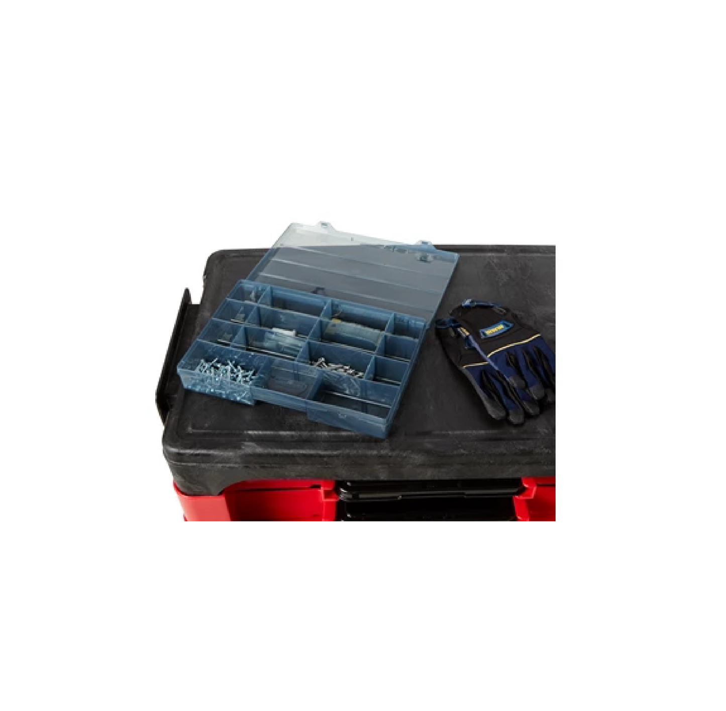 CARRO GABINETE CON CERRADURA, 2 CAJAS Y 4 RECIPIENTES, NEGRO