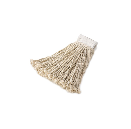 MOP HÚMEDO MEDIANO DE ALGODÓN VALUE PRO, EXTREMOS CORTADOS, BLANCO, 5"