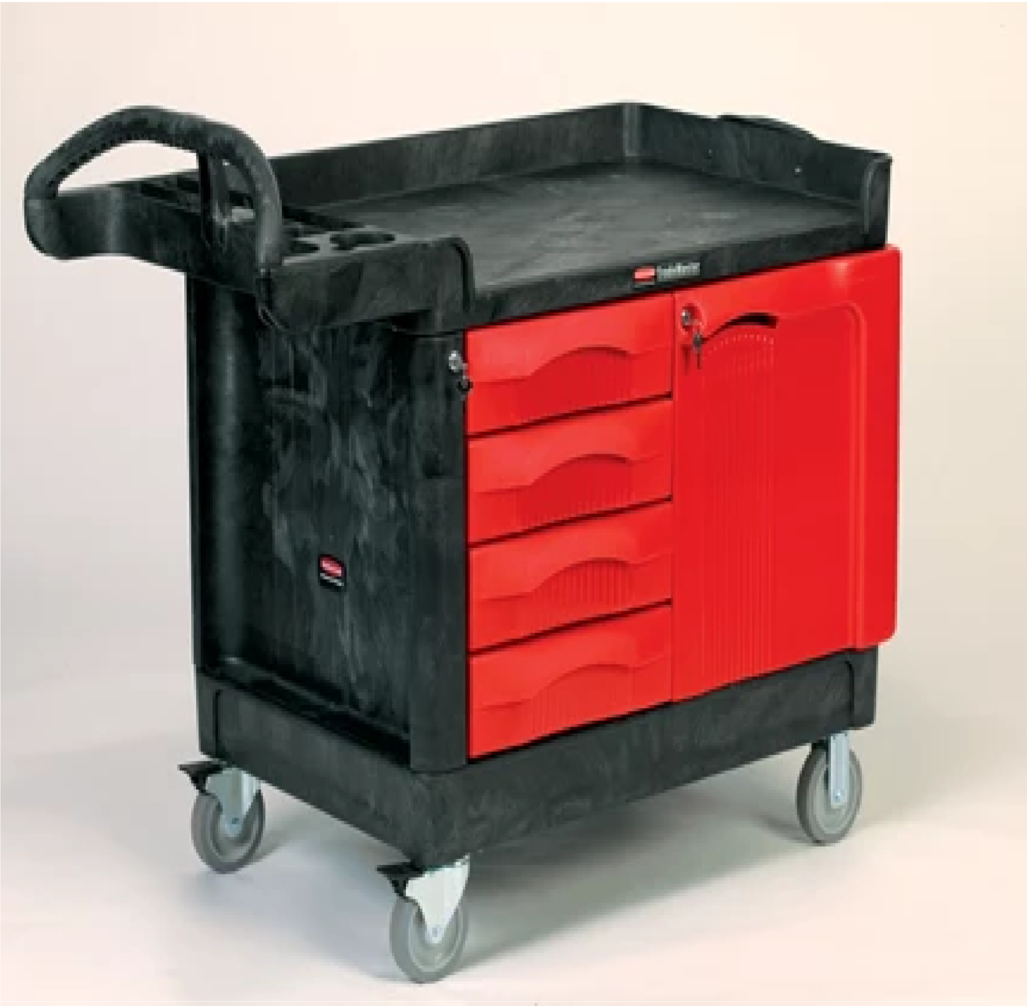 TRADEMASTER® CARRO PEQUEÑO CON 4 CAJONES Y GABINETE