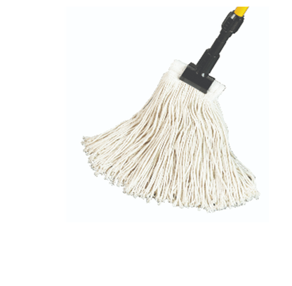 MOP HÚMEDO CHICO DE ALGODÓN VALUE PRO, EXTREMOS CORTADOS, BLANCO, 1"