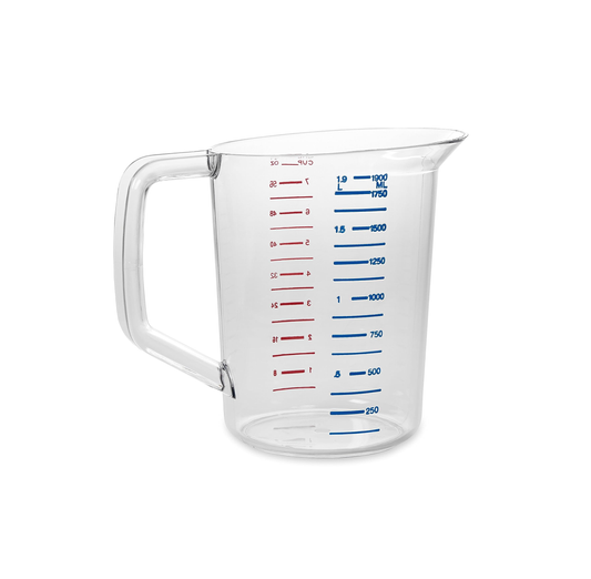 TAZA MEDIDORA BOUNCER® TRANSPARENTE 2 QT