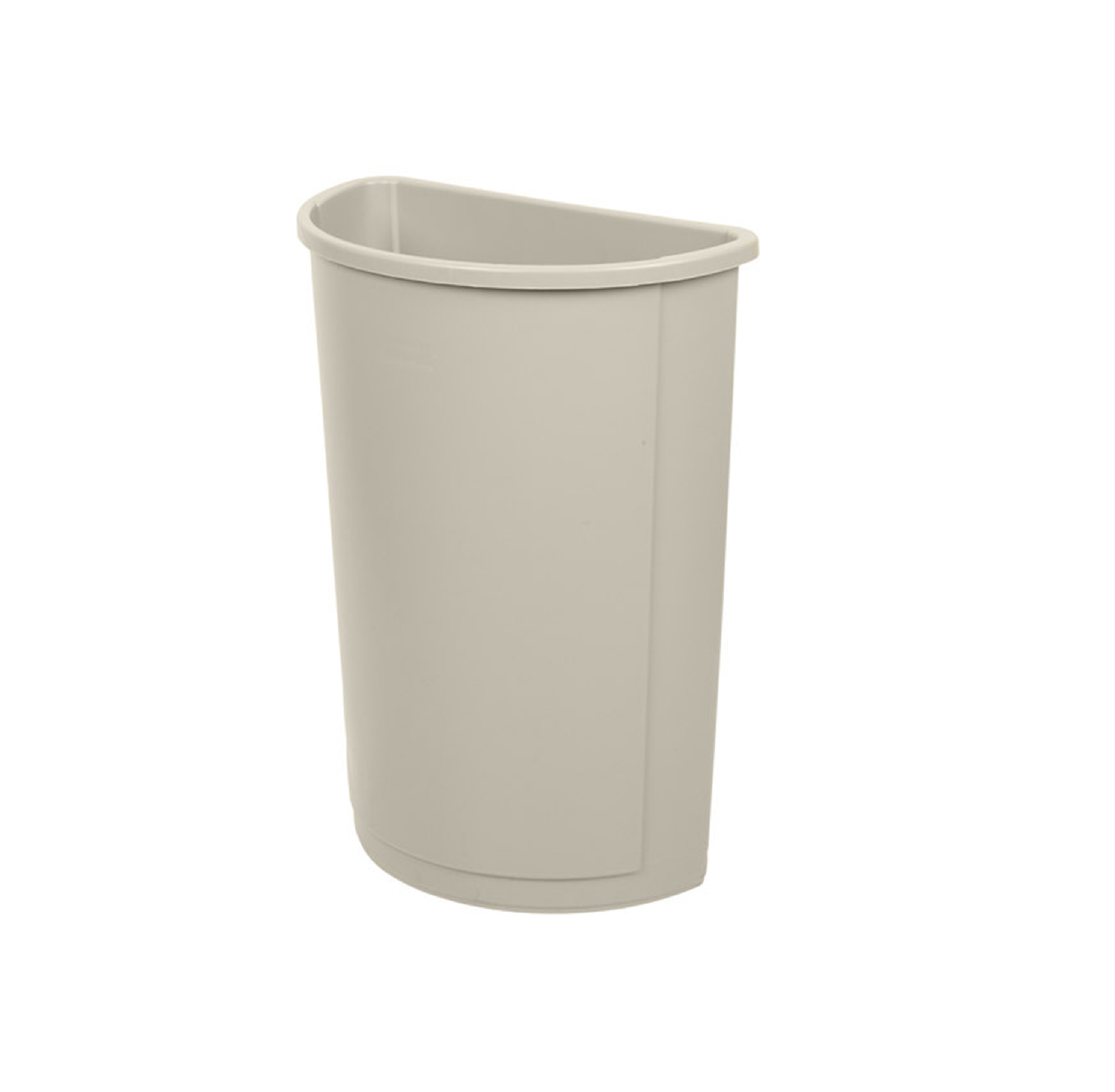 Rubbermaid FG352000BEIG Untouchable 21 Gallon Beige Half Round