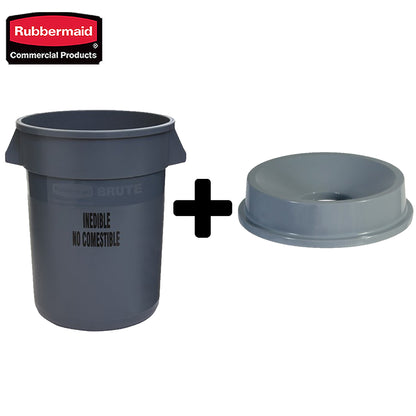 7 Botes Basura Rubbermaid®️ 2632 con 7 Tapas Domo 3543