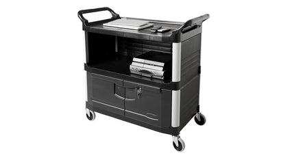 Rubbermaid Utility Cart with Locking Doors